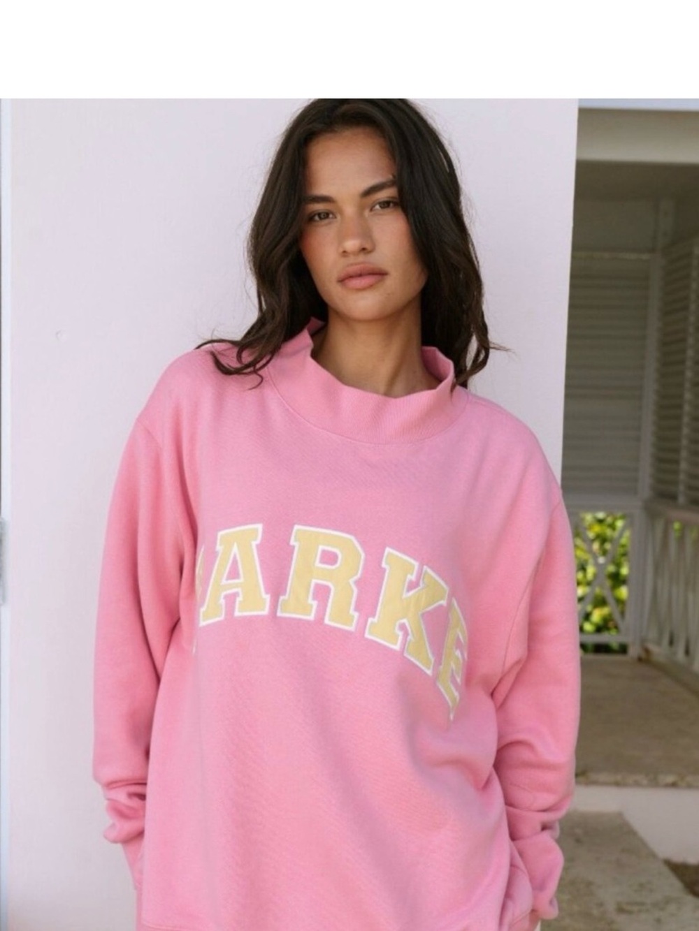 Parke Pink Oversized Crewneck Sweatshirt - Picture 3 of 4